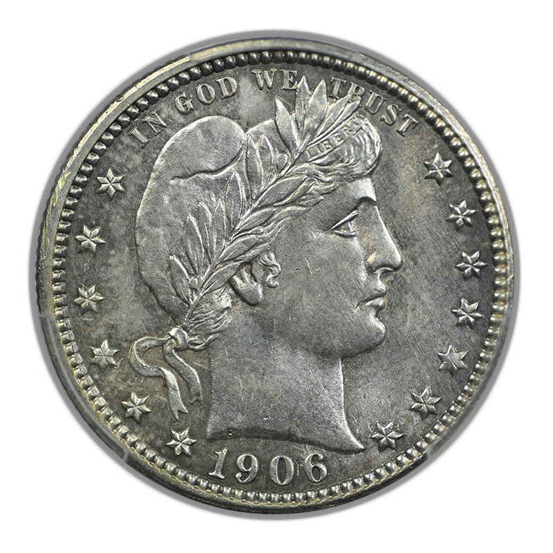 1906-D Barber Quarter 25C PCGS MS64