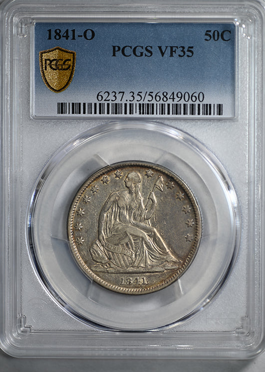 1841-O Liberty Seated Half Dollar 50C PCGS VF35