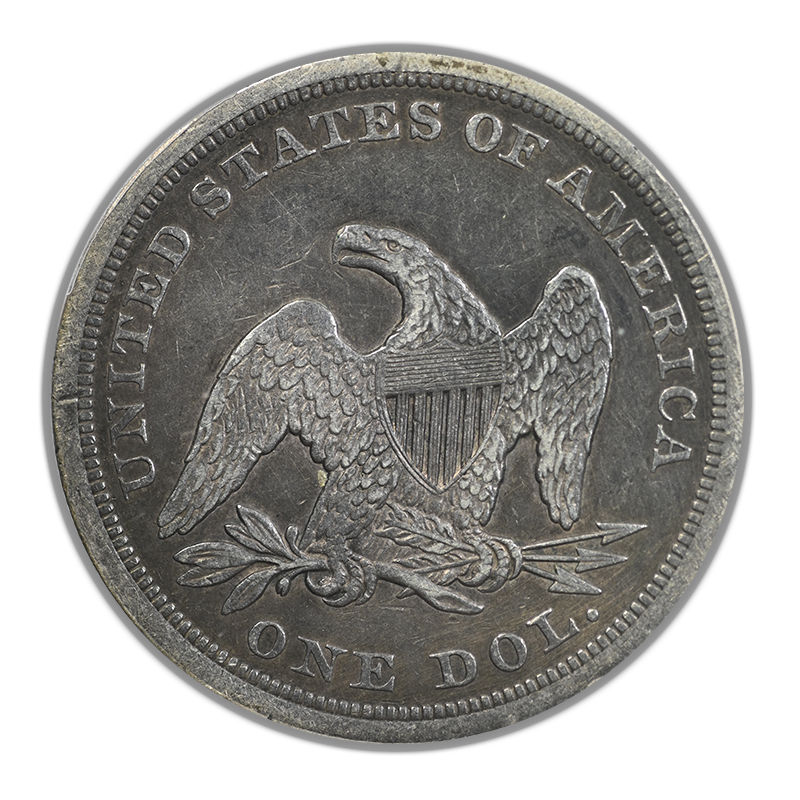 1842 Liberty Seated Dollar $1 PCGS VF30