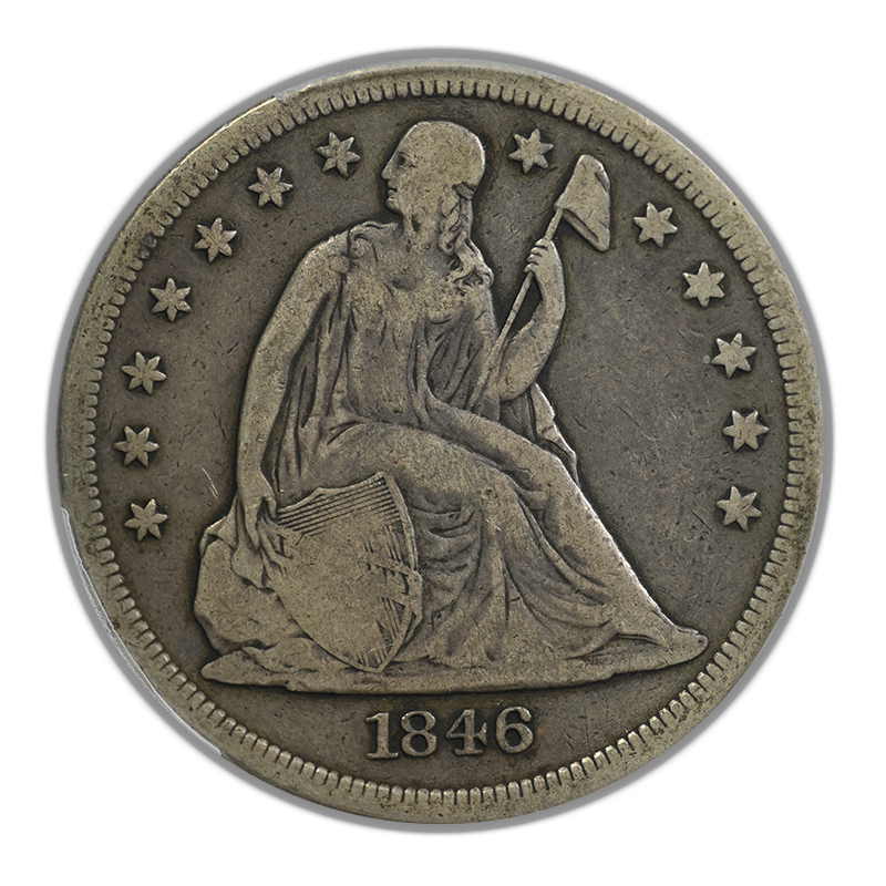 1846-O Liberty Seated Dollar $1 PCGS F12