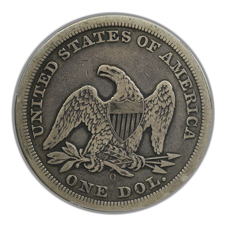 1846-O Liberty Seated Dollar $1 PCGS F12