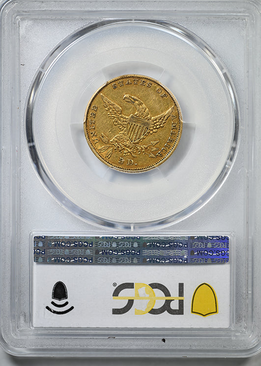 1834 Classic Head Gold Half Eagle $5 PCGS XF40 - Plain 4