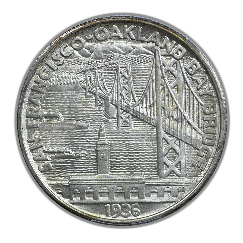 1936-S Bay Bridge Classic Commemorative Half Dollar 50C PCGS MS64