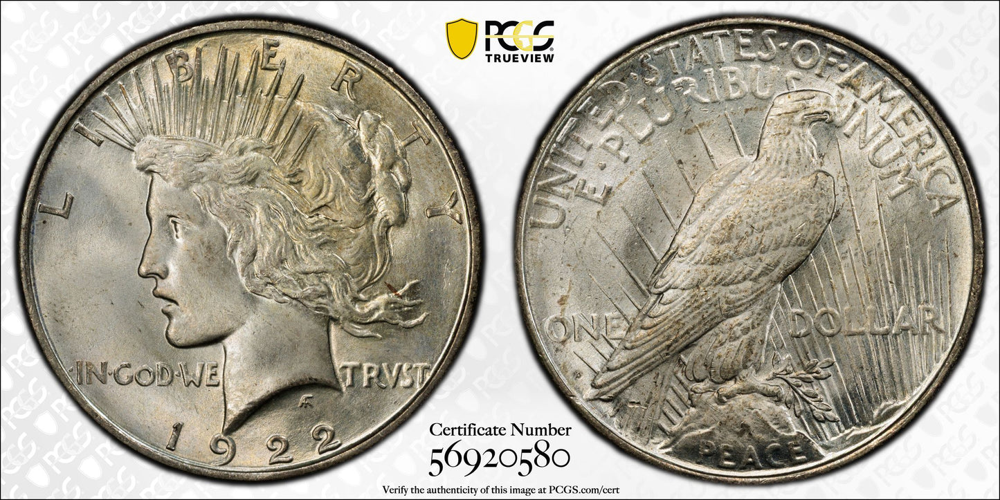 1922-D Peace Dollar $1 PCGS MS65