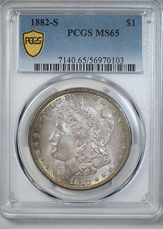 1882-S Morgan Dollar $1 PCGS MS65 - TONED!