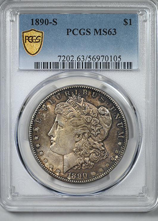 1890-S Morgan Dollar $1 PCGS MS63