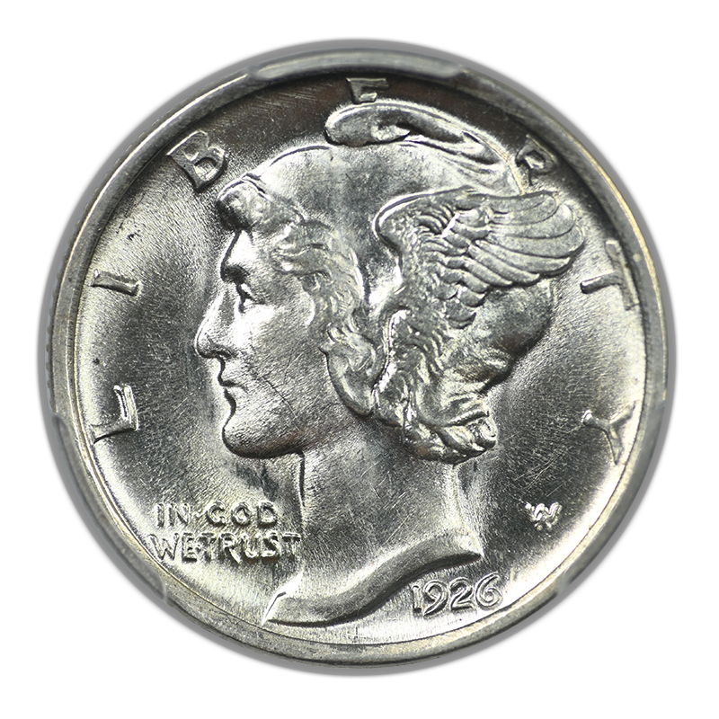 1926-D Mercury Dime 10C PCGS AU58+