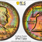 1958-D Franklin Half Dollar 50C PCGS MS66+ CAC - RAINBOW TONED!