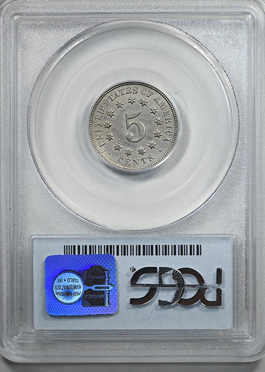 1873 Shield Nickel 5C PCGS AU58 - Closed 3