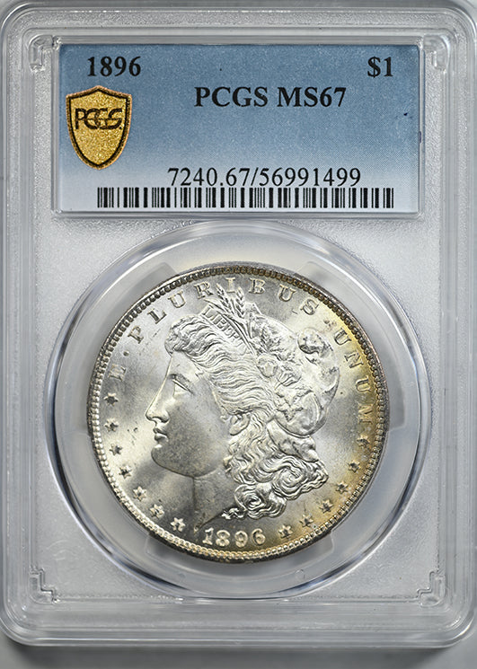 1896 Morgan Dollar $1 PCGS MS67