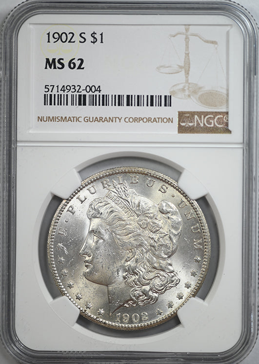 1902-S Morgan Dollar $1 NGC MS62
