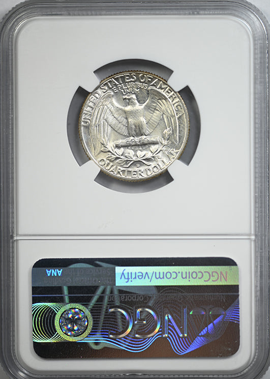 1964-D Washington Quarter 25C NGC MS65 CAC - TONED!