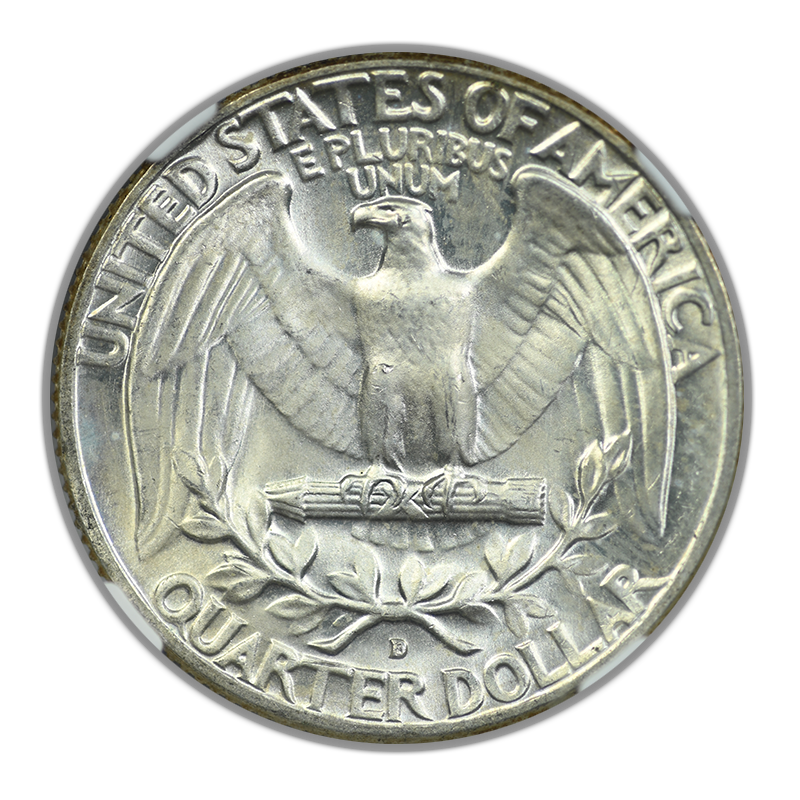 1964-D Washington Quarter 25C NGC MS65 CAC - TONED!