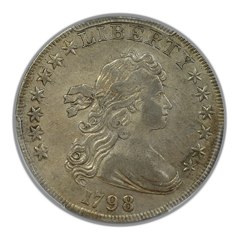1798 Draped Bust Dollar $1 PCGS VF35 CAC - Large Eagle