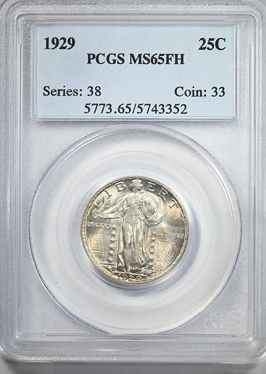 1929 Standing Liberty Quarter 25C PCGS MS65FH - Full Head
