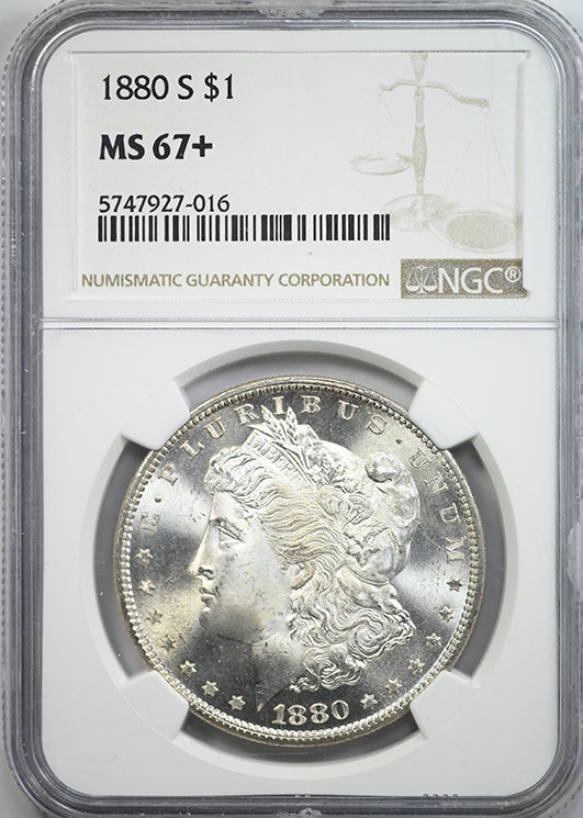 1880-S Morgan Dollar $1 NGC MS67+