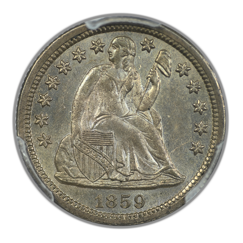 1859-O Liberty Seated Dime 10C PCGS MS63