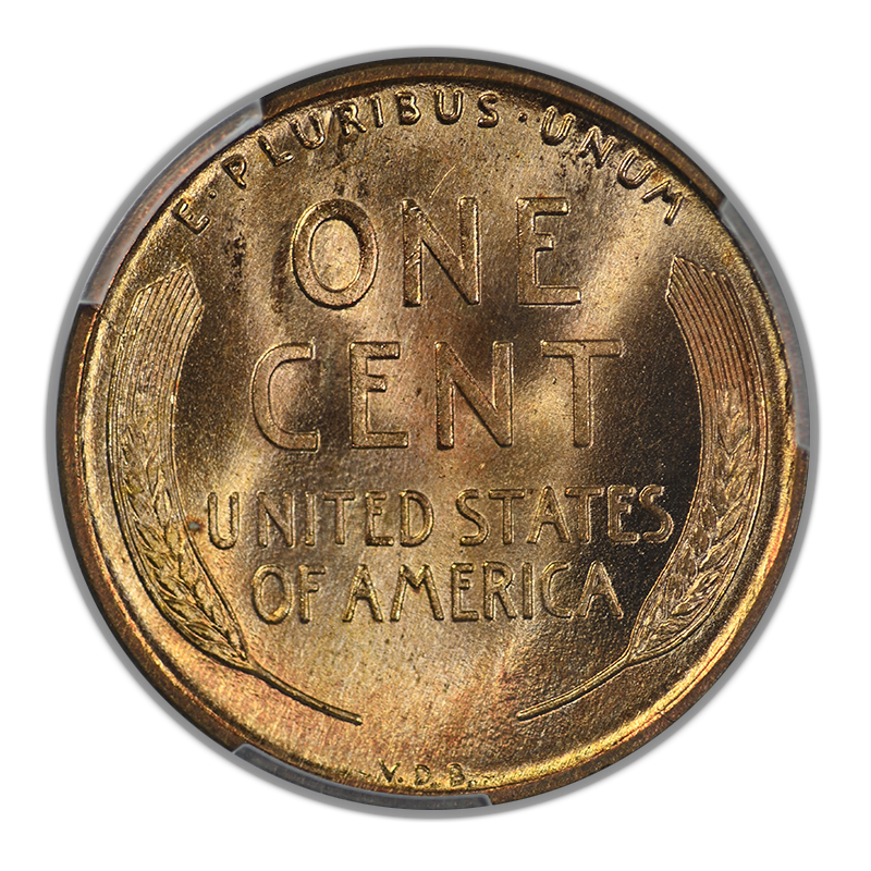 1909 VDB Lincoln Wheat Cent 1C PCGS MS67RD