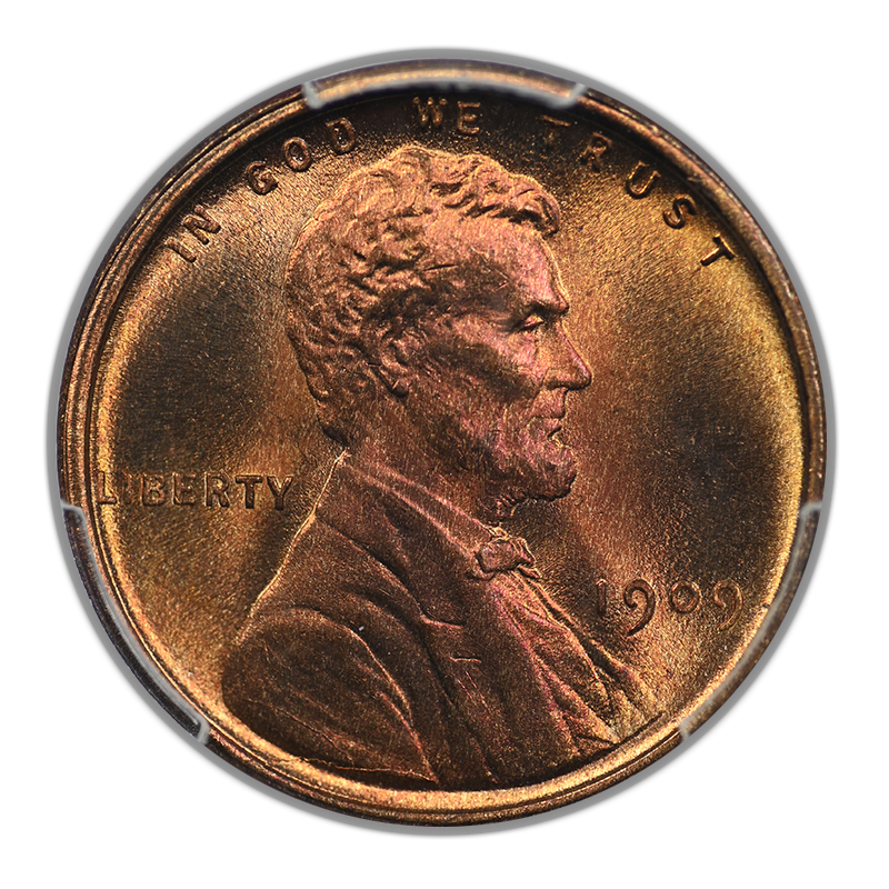 1909 VDB Lincoln Wheat Cent 1C PCGS MS67RD