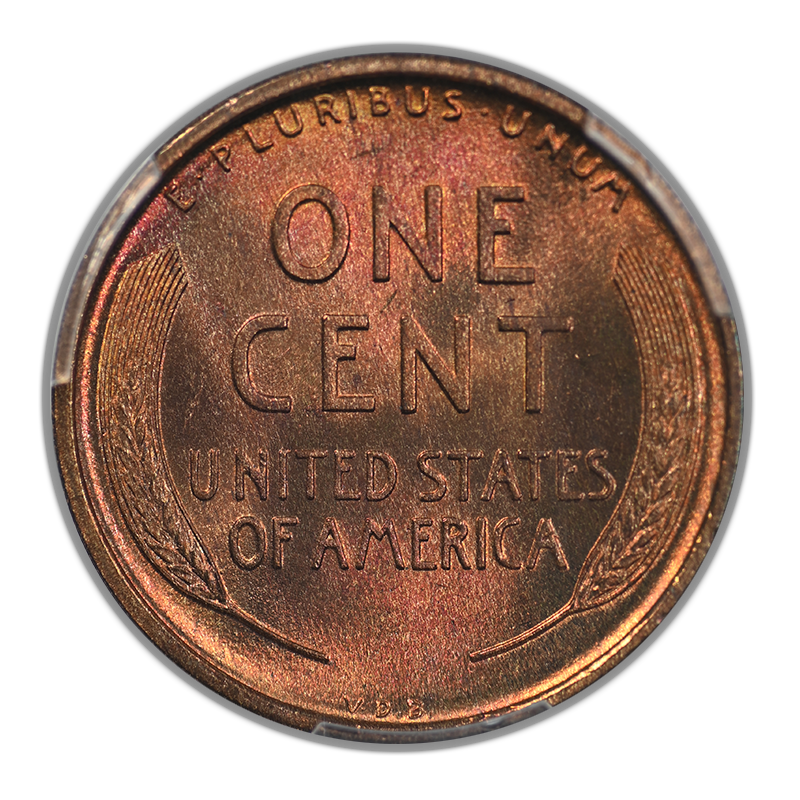 1909 VDB Lincoln Wheat Cent 1C PCGS MS67RD