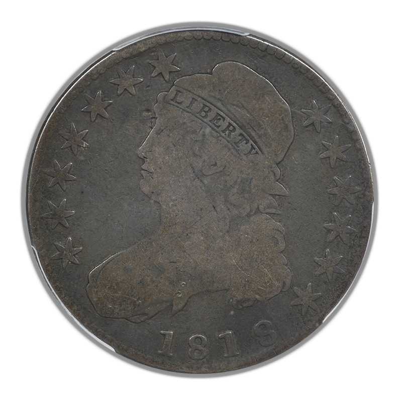 1818 Capped Bust Half Dollar 50C PCGS G06 Overton 115a