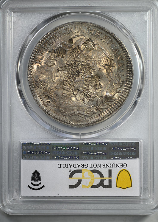 1844-Zs OM Mexico 8R Reales PCGS Chop Mark VF Detail Zs24 - Chopmarked