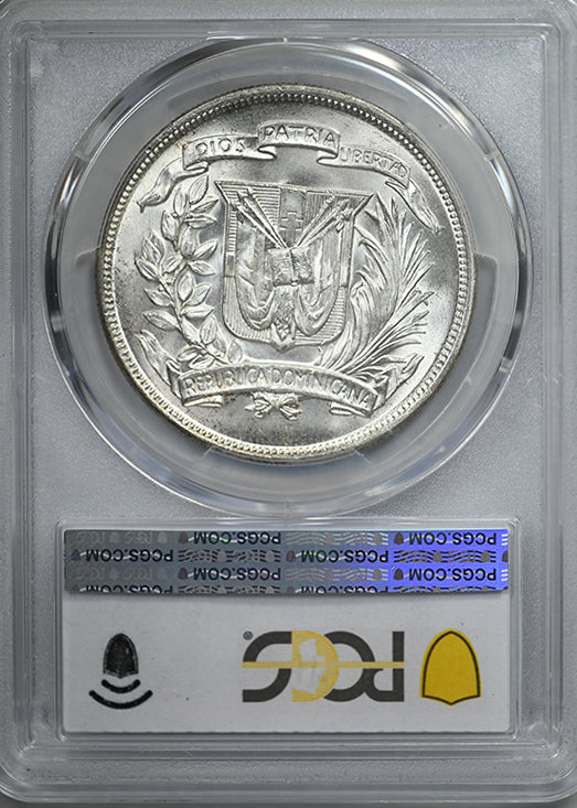 1952 Dominican Republic Peso PCGS MS64