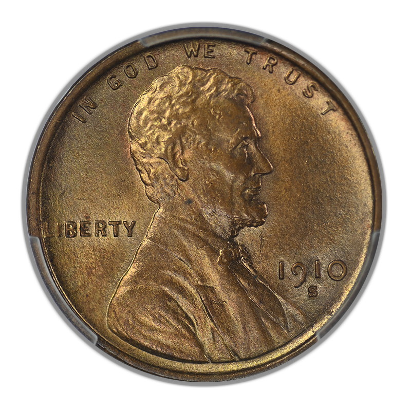 1910-S Lincoln Wheat Cent 1C PCGS MS64RB