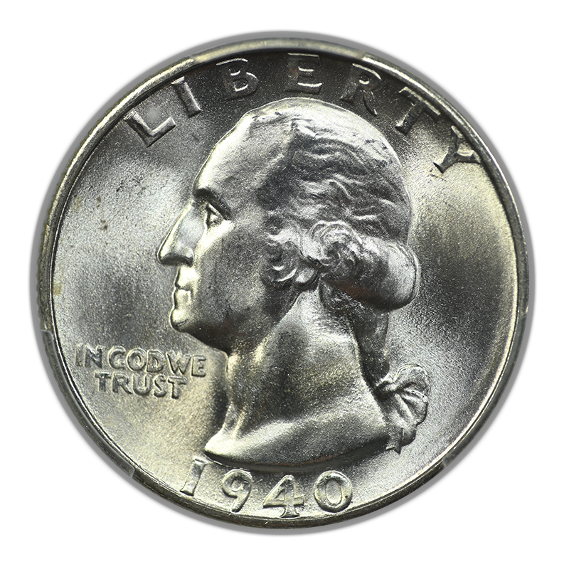 1940-S Washington Quarter 25C PCGS MS66+