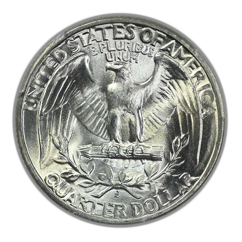 1940-S Washington Quarter 25C PCGS MS66+