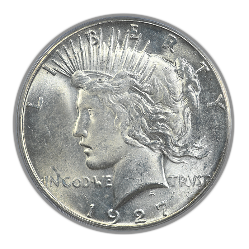 1927 Peace Dollar $1 PCGS MS63