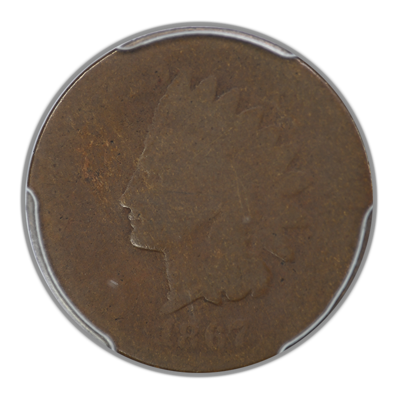 1867 Indian Head Cent 1C PCGS FR02 CAC - Lowball