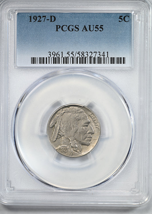 1927-D Buffalo Nickel 5C PCGS AU55