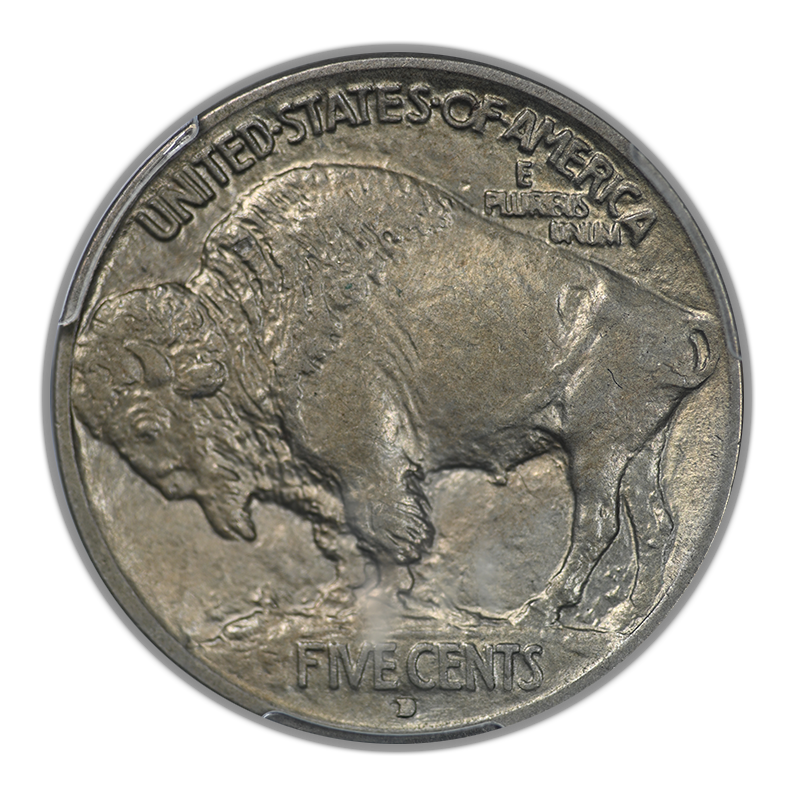 1913-D Type 1 Buffalo Nickel 5C PCGS AU58 CAC