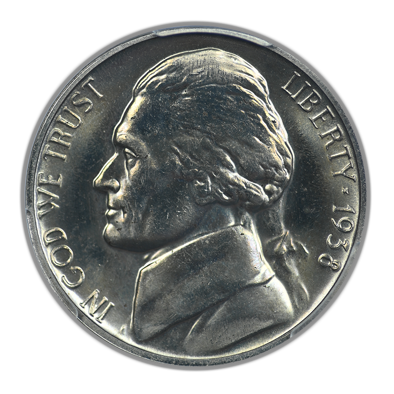1938 Proof Jefferson Nickel 5C PCGS PR64 CAC