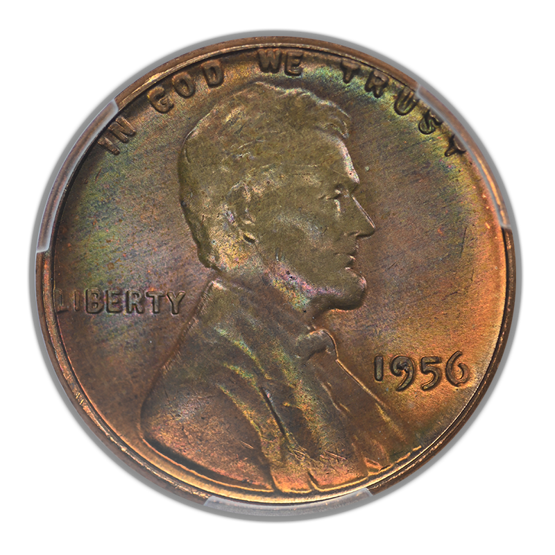1956 Lincoln Wheat Cent 1C PCGS MS65RB - TONED!