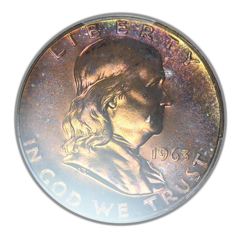 1963 Proof Franklin Half Dollar 50C PCGS PR67 - TONED!