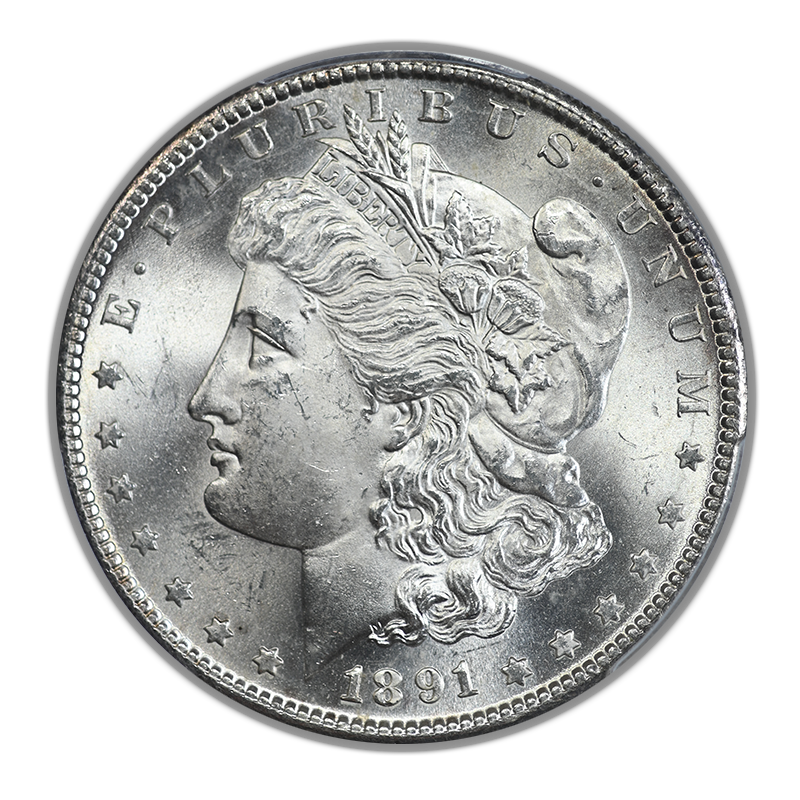 1891-S Morgan Dollar $1 PCGS MS64