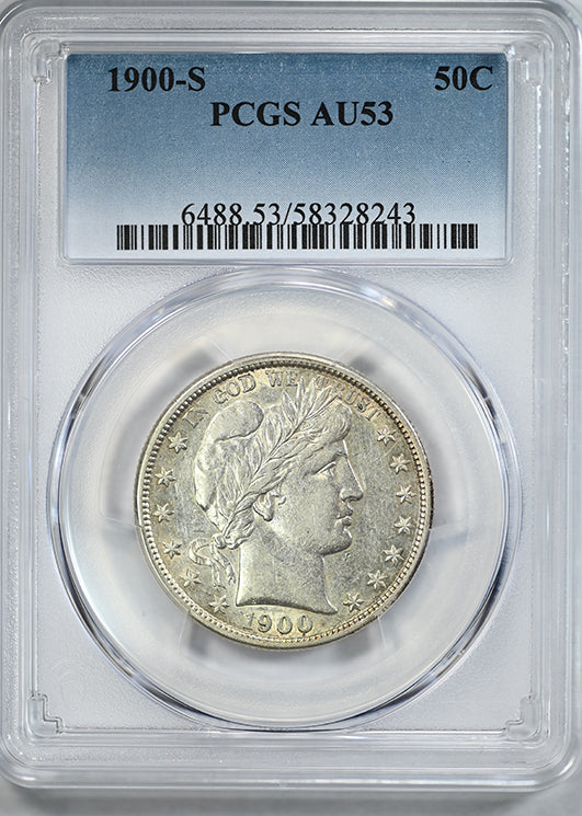 1900-S Barber Half Dollar 50C PCGS AU53