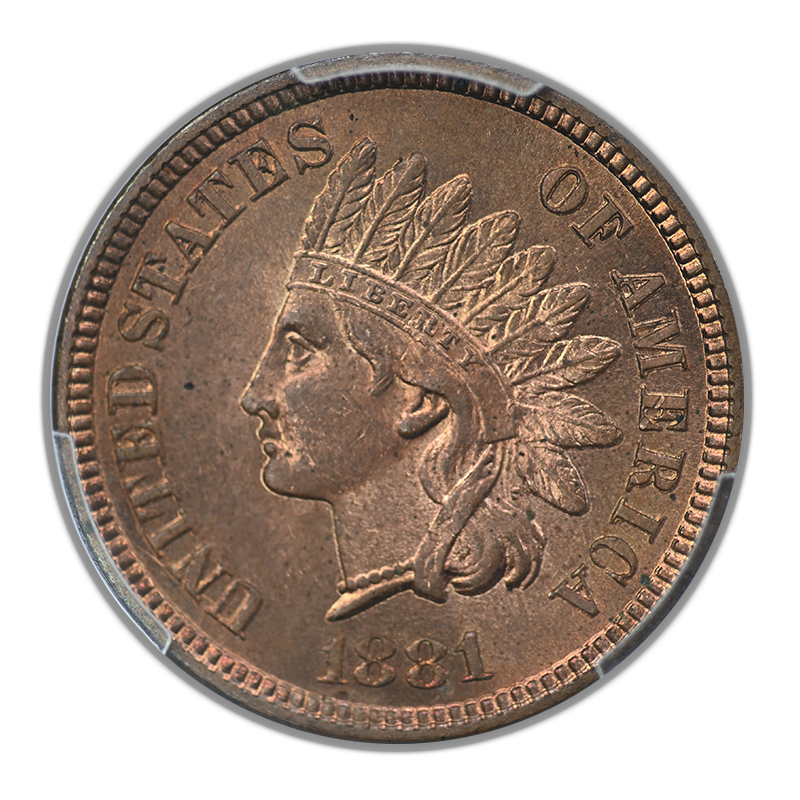 1881 Indian Head Cent 1C PCGS MS64RB