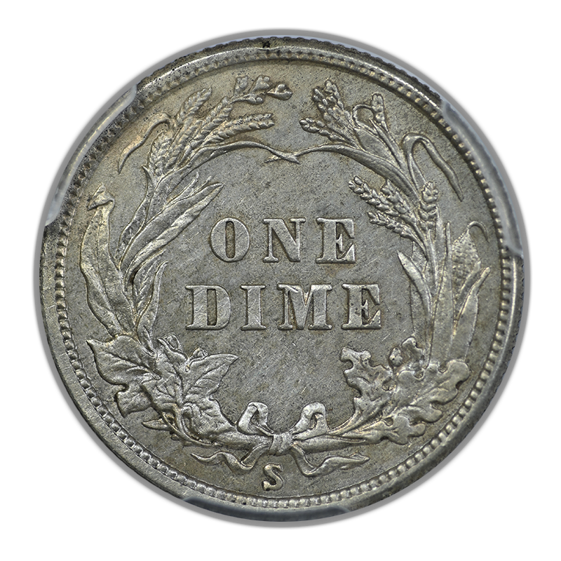 1914-S Barber Dime 10C PCGS AU55
