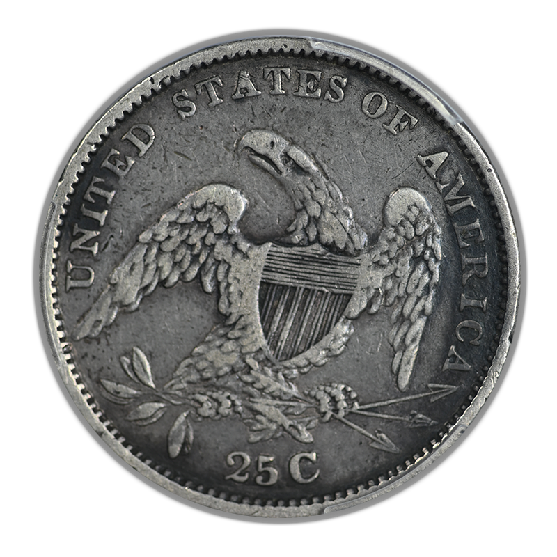 1834 Capped Bust Quarter 25C PCGS VF25