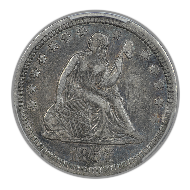 1857 Liberty Seated Quarter 25C PCGS XF40