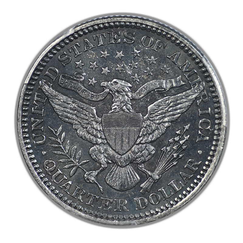 1909-D Barber Quarter 25C PCGS MS62