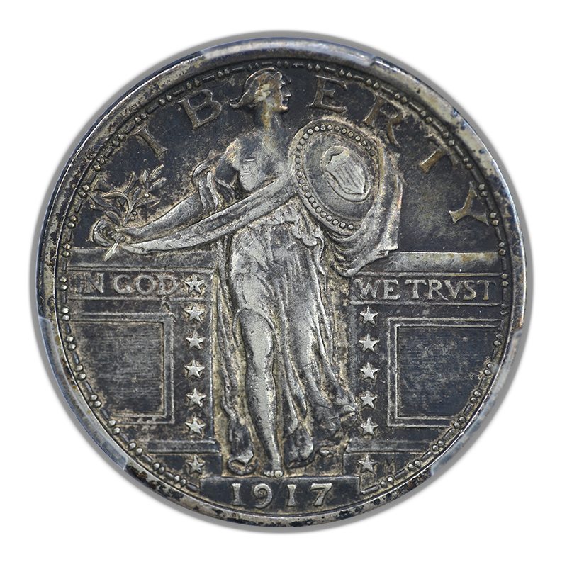 1917 Type 1 Standing Liberty Quarter 25C PCGS XF45