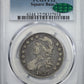 1827 Capped Bust Half Dollar 50C PCGS F12 CAC - Square Base 2