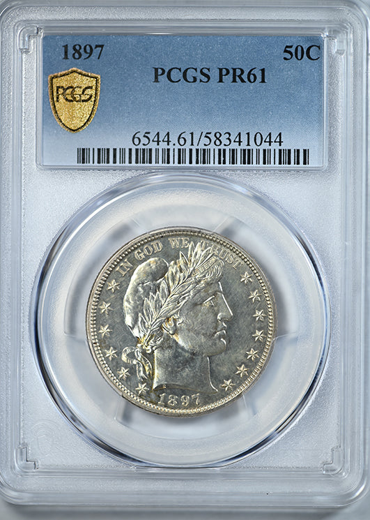 1897 Proof Barber Half Dollar 50C PCGS PR61