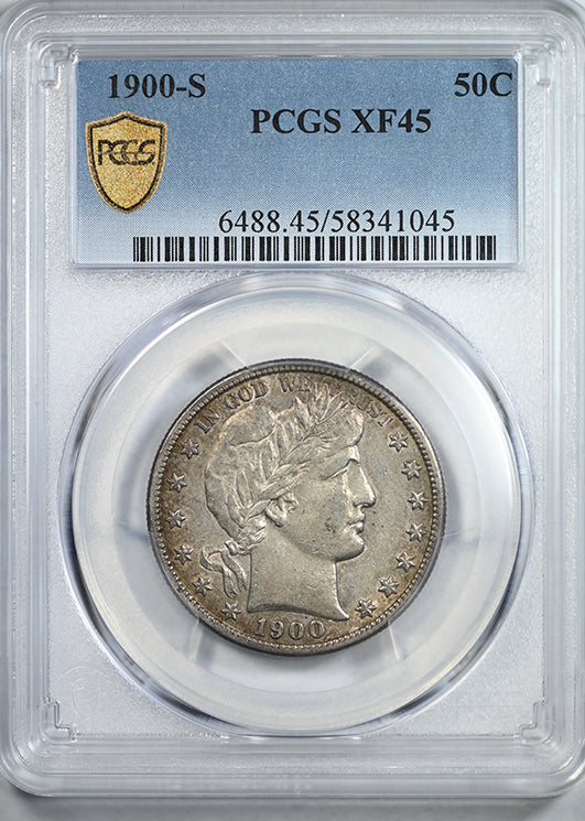 1900-S Barber Half Dollar 50C PCGS XF45