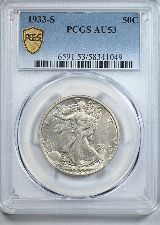 1933-S Walking Liberty Half Dollar 50C PCGS AU53