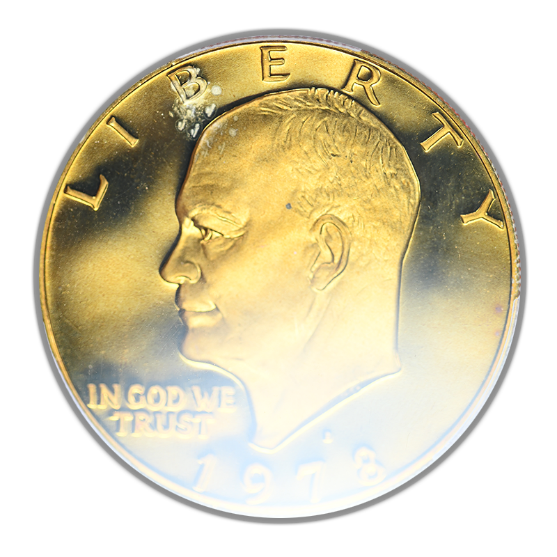 1978-S Proof Clad Eisenhower Ike Dollar $1 PCGS PR67DCAM Deep Cameo - TONED!